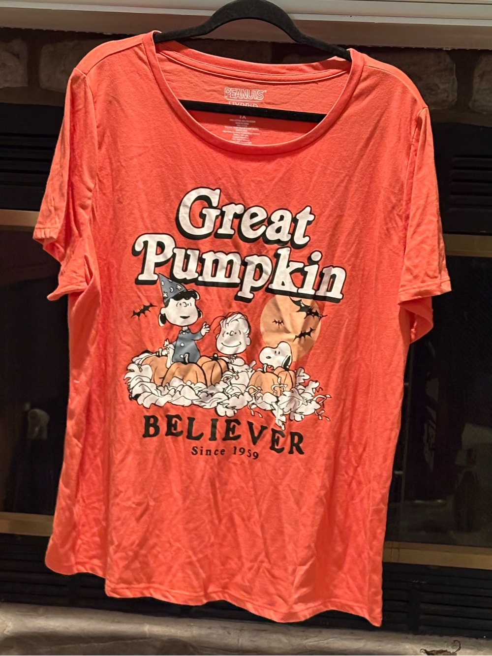 Peanuts Orange 'Great Pumpkin Believer' Graphic Short Sleeve Tee